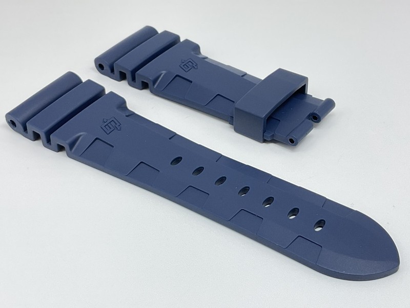 NEW AUTHENTIC PANERAI WATCH 24MM DARK BLUE RUBBER STRAP CAOUTCHOUC OEM