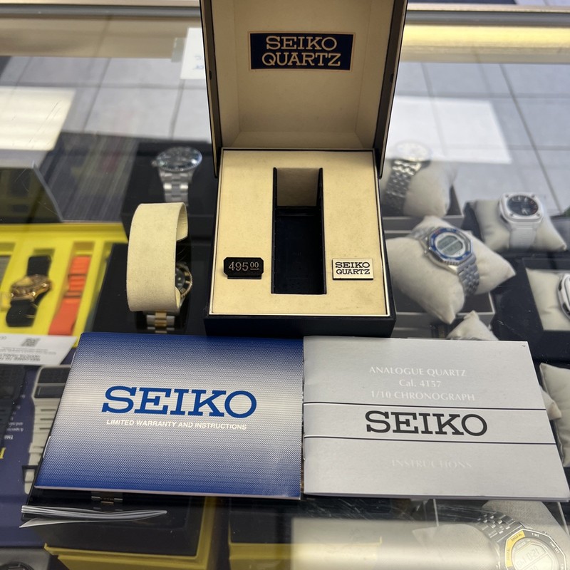 Seiko Presentation Watch Box Case E-BM78 U Black Plastic 1990s-Quartz VTG Manual