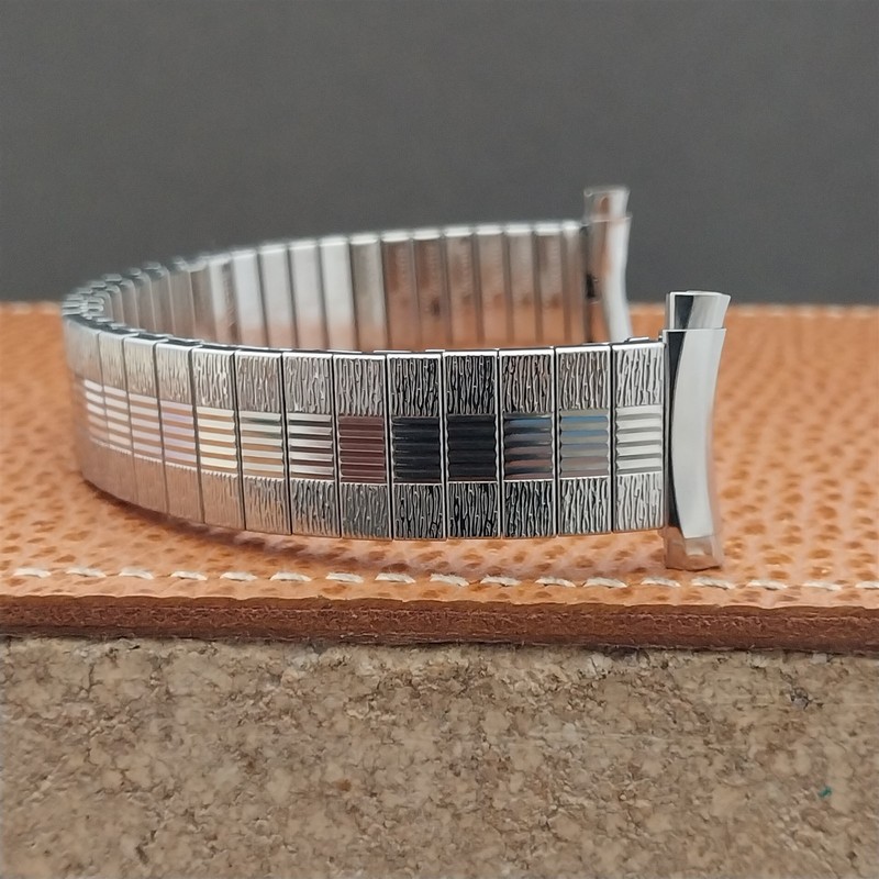 Bulova 1970s Vintage 16mm 18mm 20mm Stainless Classic Stretch NOS Watch Band