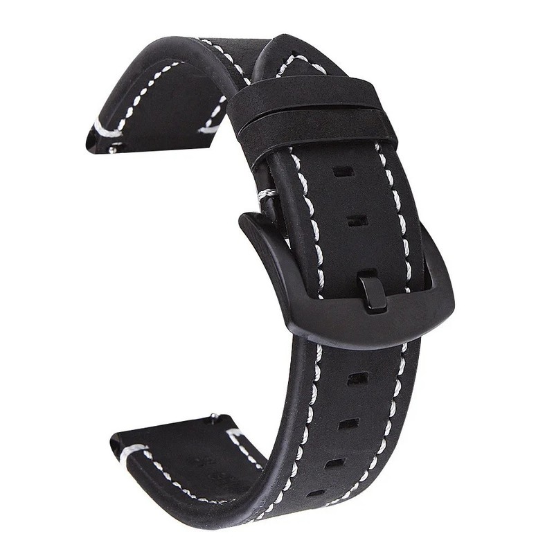 Vintage Genuine Leather Watch Band Strap Mens High Quality Bracelets 20/22/24mm