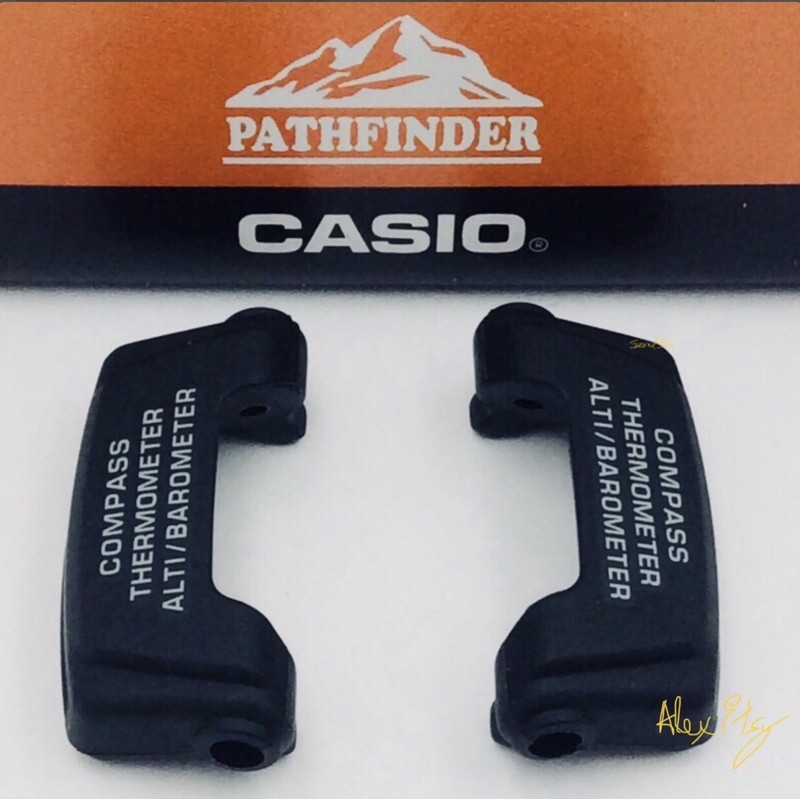 2xOriginal CASIO Pathfinder PAG-240 PRG-130 PAW-1500 Cover End Piece Link 12hrs