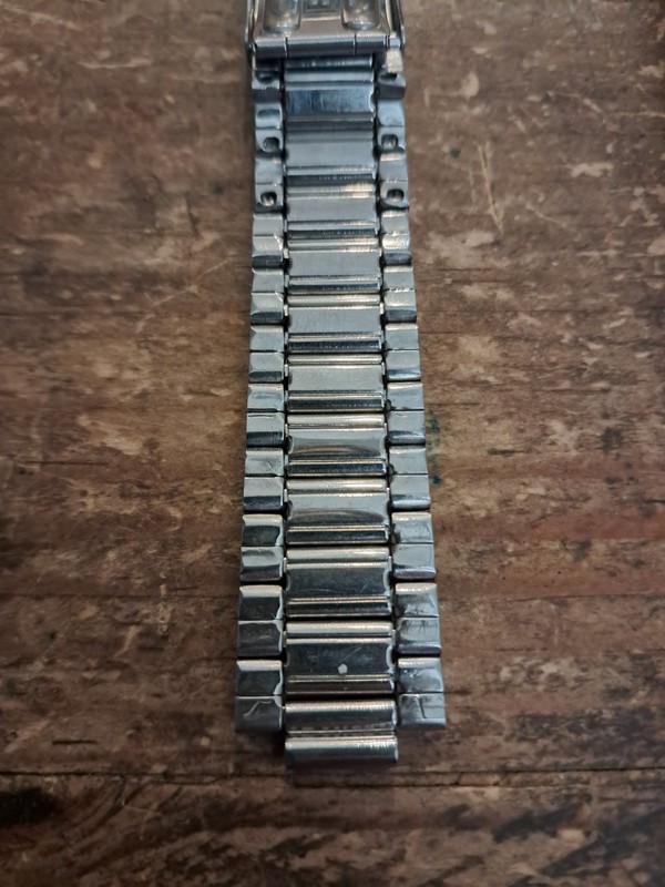 Bulova Brick Watch Band Bracelet Stainles Steel Vintage 70's 80's Rare gallery