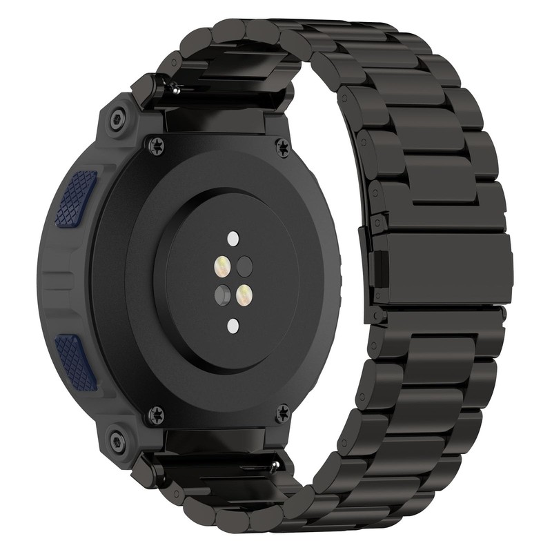 E ECSEM Metal Bands Compatible for Amazfit Active Edge, Solid One Size, Black gallery