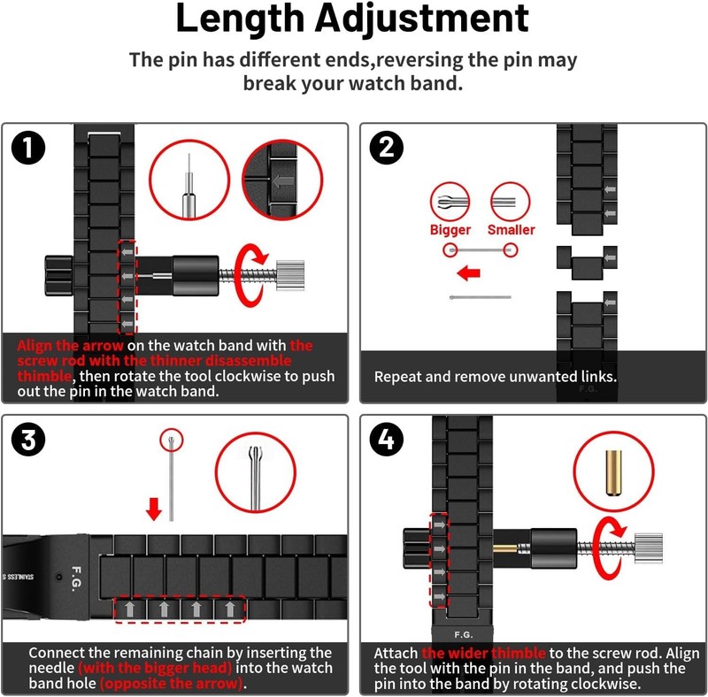 E ECSEM Metal Bands Compatible for Amazfit Active Edge, Solid One Size, Black gallery