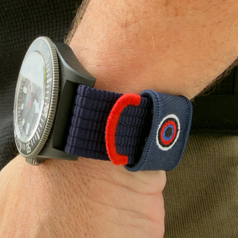 Limited Edition Nylon Watch Strap Tudor Pelagos FXD Red Bull Racing Blue 22mm gallery