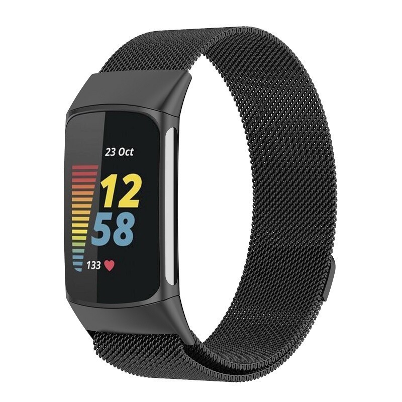For Fitbit Charge 6 Replacement Strap Metal Milanese Magnetic Loop Steel Band