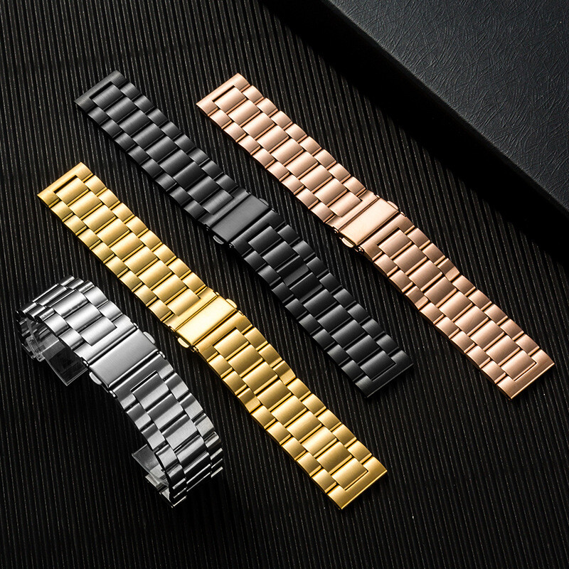 High Quality Stainless Steel Solid Steel Watch Band Metal Strap16 18 20 22 24mm gallery
