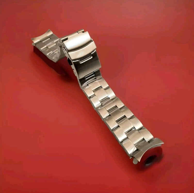 SILVER 20mm MILTAT STAINLESS STEEL FOR SEIKO WATCH BAND BRACELET NO LOGO