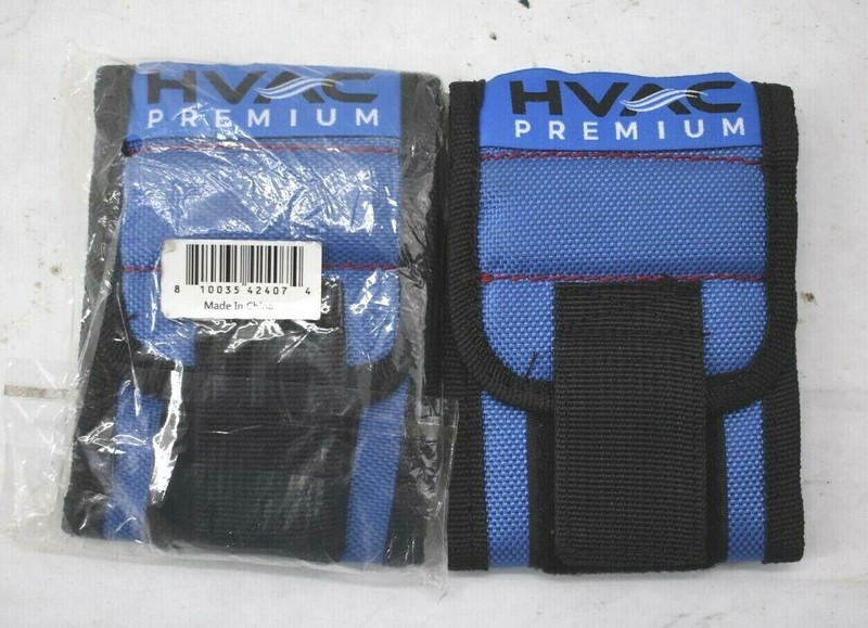 Lot of 2 Blue Magentic Wrist Straps Tool Holder Contractor Mechanic Branded OS