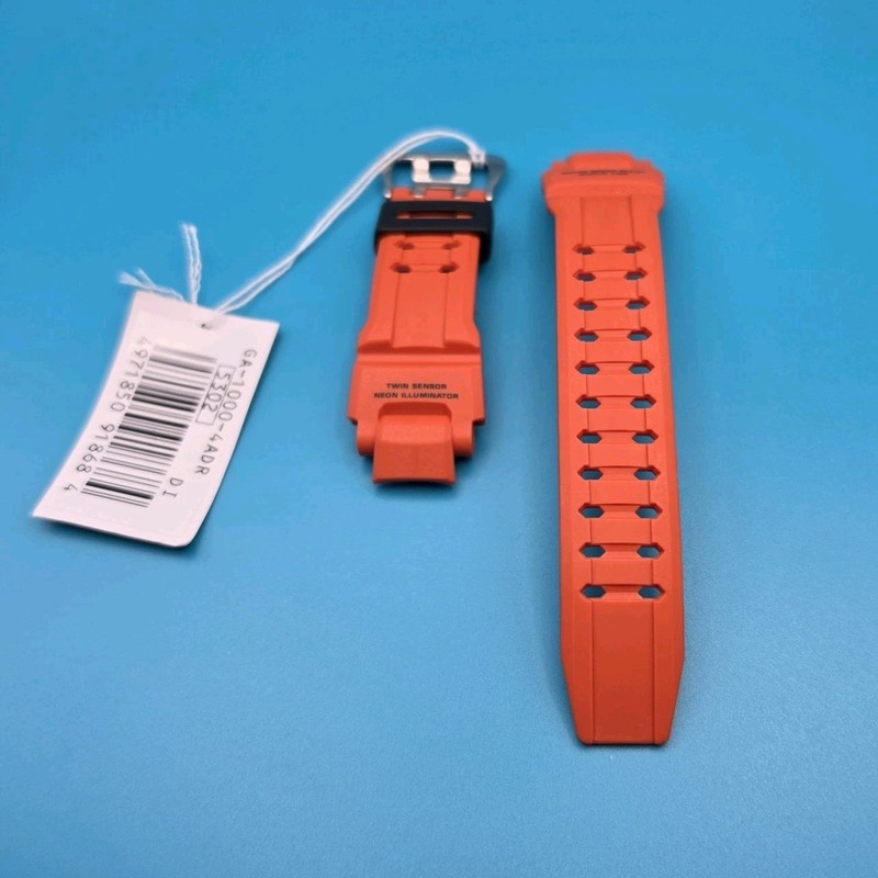 ​Casio G-Shock GA-1000-4A Replacement Watch Band Strap Orange Resin GA-1000