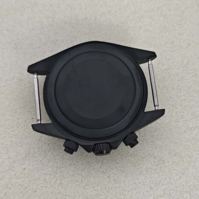 39mm Watch Case for VK63 Quartz VK63A Fine Steel Sapphire Glass PVD Black Cases gallery