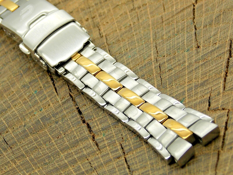 Deployment Clasp 2 Tone Stainless Steel Vintage NOS Unused Watch Band Ladies