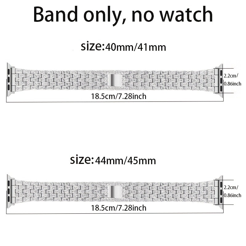Shiny Rhinestone Strap+Protective Bumper For Apple watch Series 10 9 8 7 6 54321 gallery
