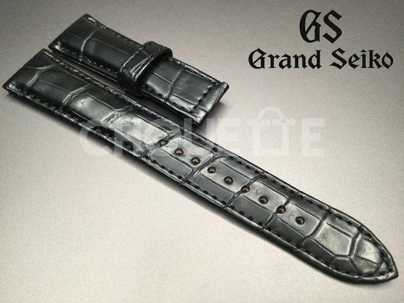 Grand Seiko SBGR305 / 9S68-00A0 20mm Black Crocodile Leather Strap Limited 2017