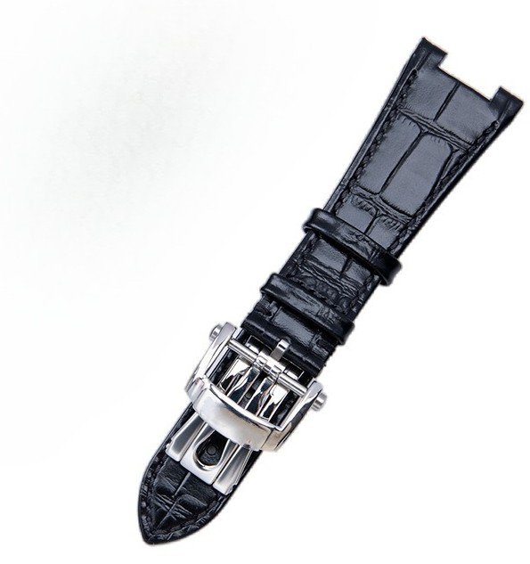 for Patek Philippe Nautilus 5712G/5711 Notch Genuine Leather Watch Strap 25mm