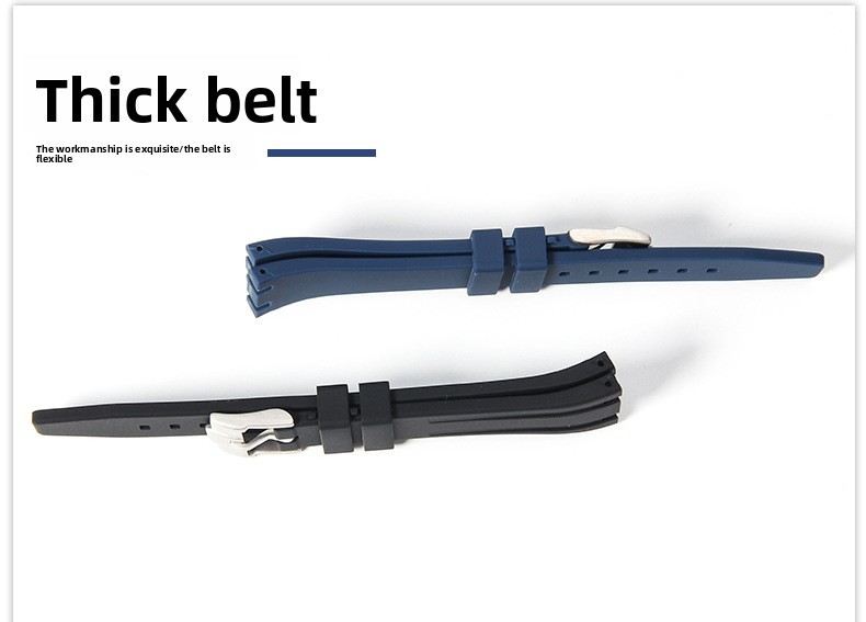 Quality Soft Silicone Rubber Watch Strap Sports Waterproof Band Interface 27mm gallery