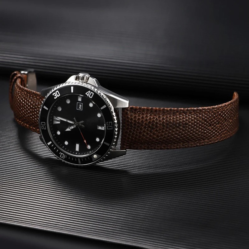 Cowhide Lizard Leather Watch Strap 14mm 15mm 16mm 18mm 19mm 20mm 21mm 22mm gallery
