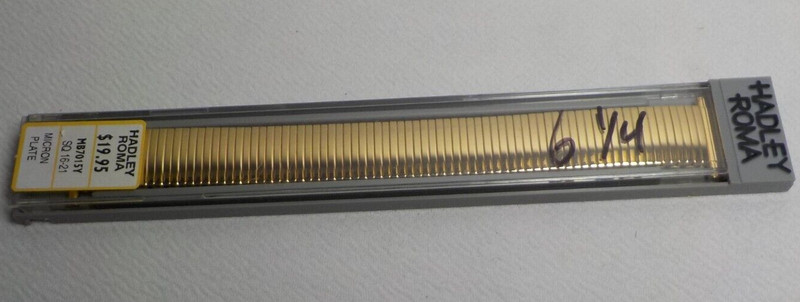 Hadley Roma MB7015Y SQ 16-21mm Stretch Stainless Watch Band Bracelet GOLD P. #10