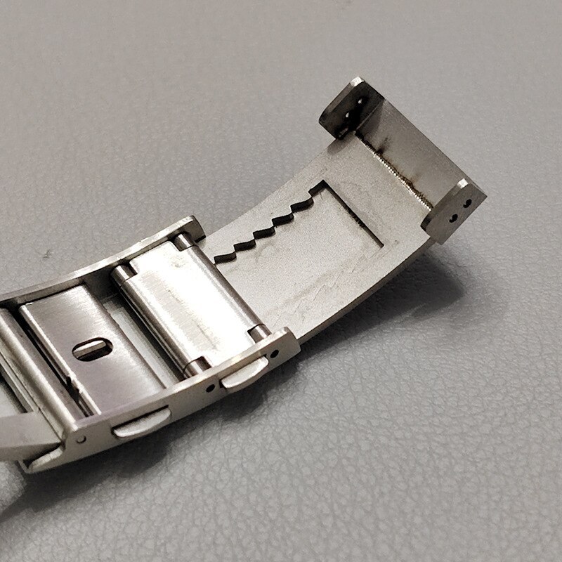 316L Adjustable Ratchet Buckle Stainless Steel Watch Strap Clasp 18mm 20mm 22mm gallery