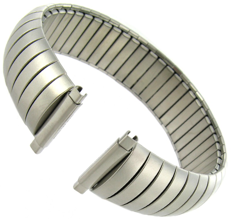 16-21mm Speidel Twist-O-Flex Silver Tone Matte Stainless Watch Band 9911 X-LONG