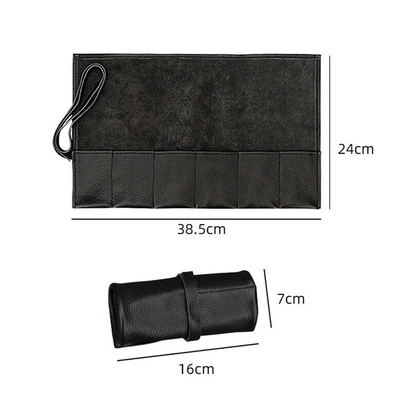 Genuine Leather 6 Slots Watch Roll case Travel Box Watches Storage Pouch Holder gallery