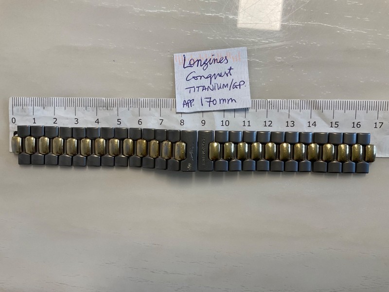 GENUINE MENS LONGINES CONQUEST TITANIUM/GOLD PLATED BRACELET FOR SPARE