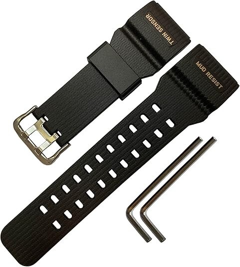 Natural Rubber Strap/Replacement Watch Band for Casio men’s G-Shock Master of G