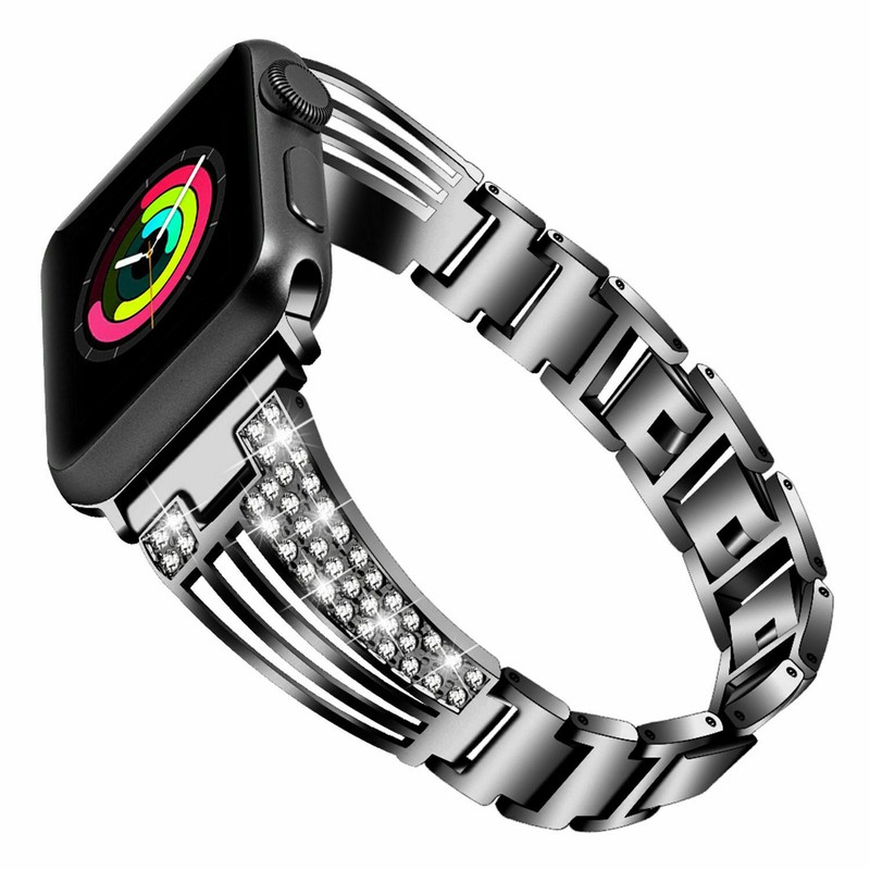 For Apple Watch Series 9 8 7 6 5 4 3 49mm women Bling Bracelet iWatch Band Strap
