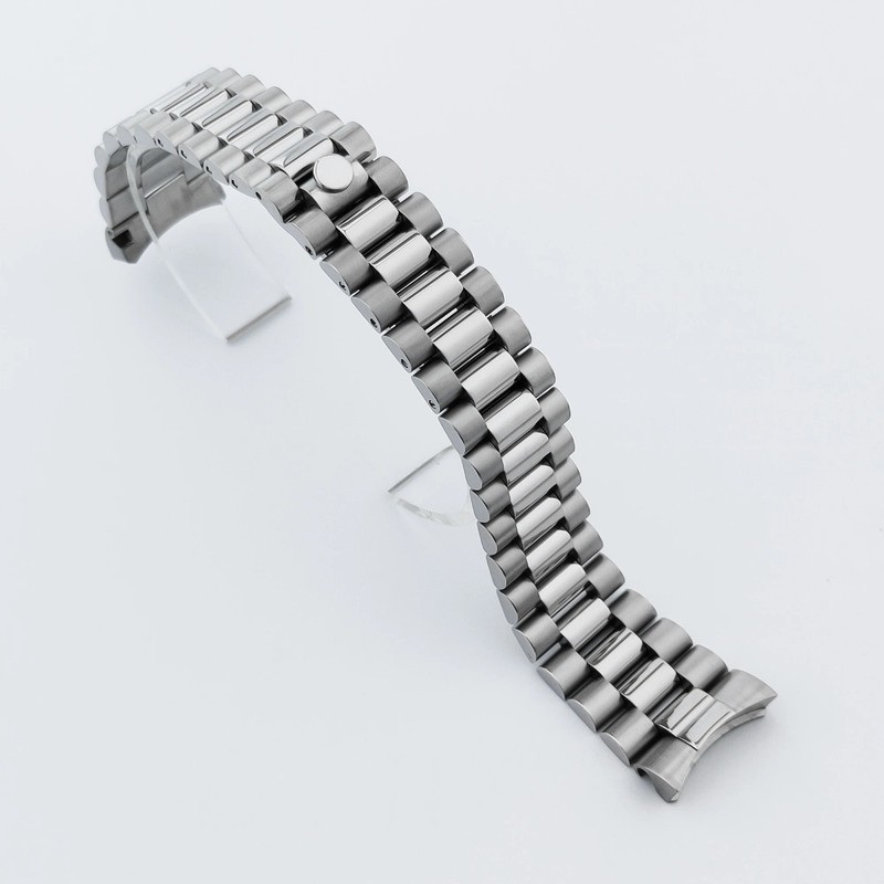 20mm Silver Presidential Solid Bracelet 904L Jubilee Stainless Steel