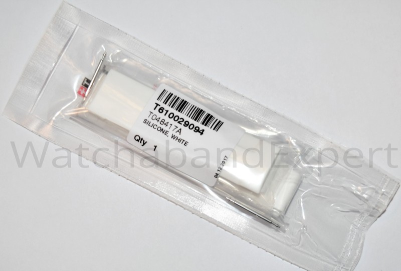 Original Tissot T-Race Men's T048417A / T048427A White Rubber Watch Band Strap gallery