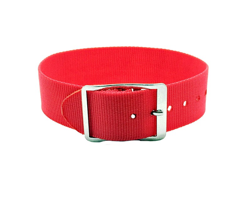 Timex 16mm Red Vintage Style One-Piece Nylon Sports Watch Band | Watch Strap