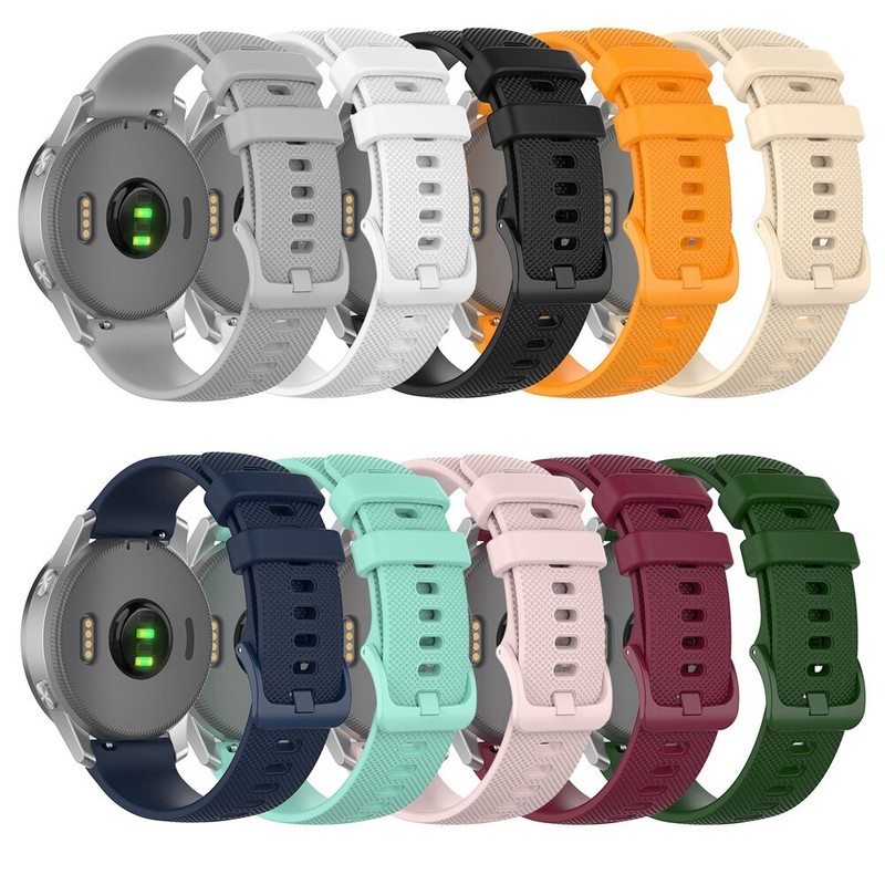 For Garmin Forerunner 245 645 6 4S Music 18/20/22mm Hr Silicone Strap Watch Band