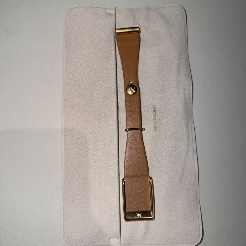 Leather Luxe Tapered Band for Whoop 5.0 – High-End Adjustable Strap – Brown