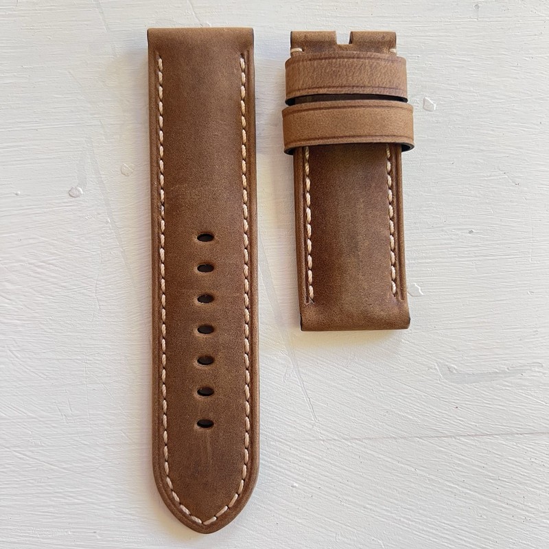 Authentic Panerai Brown Calf Skin Assolutamente Watch Band 26x26mm, New
