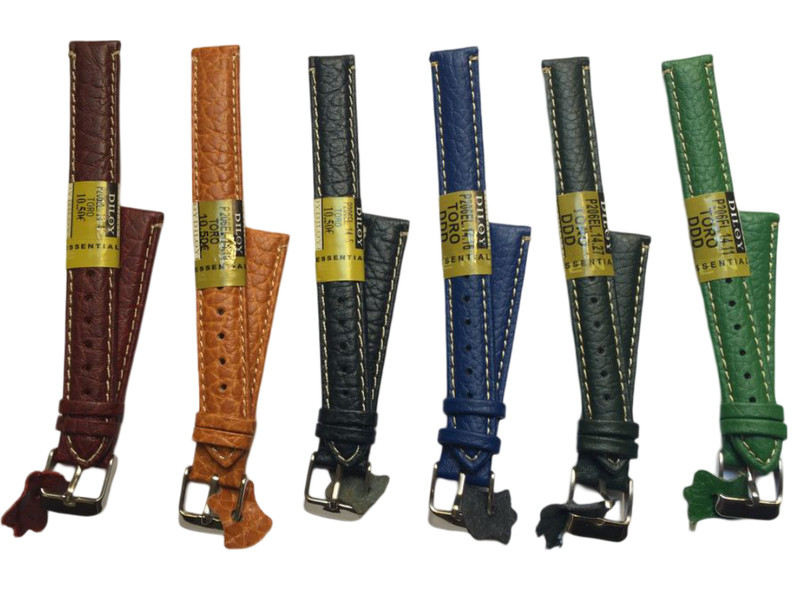 14mm Extra Long LEATHER WATCH STRAP colorful fashionable Colors Diloy TORO Spain gallery