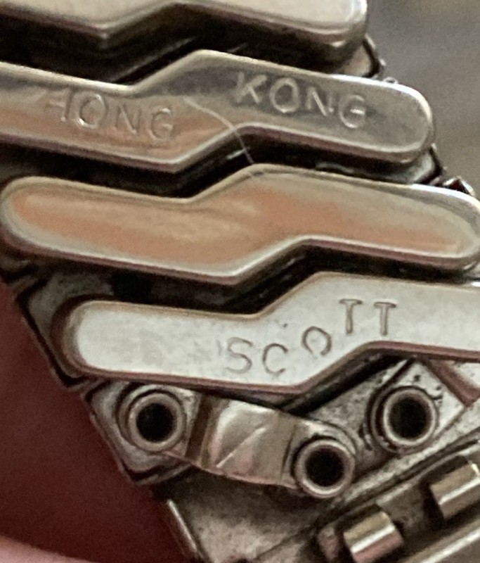 Scott Vintage Watch Band NOS Unused Expansion Stainless Steel Bracelet 17.5mm gallery