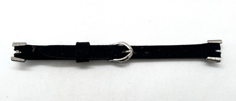 NEW NOS SPEIDEL Ladies Watch Band Black Hook/Ring End Genuine Suede Leather gallery