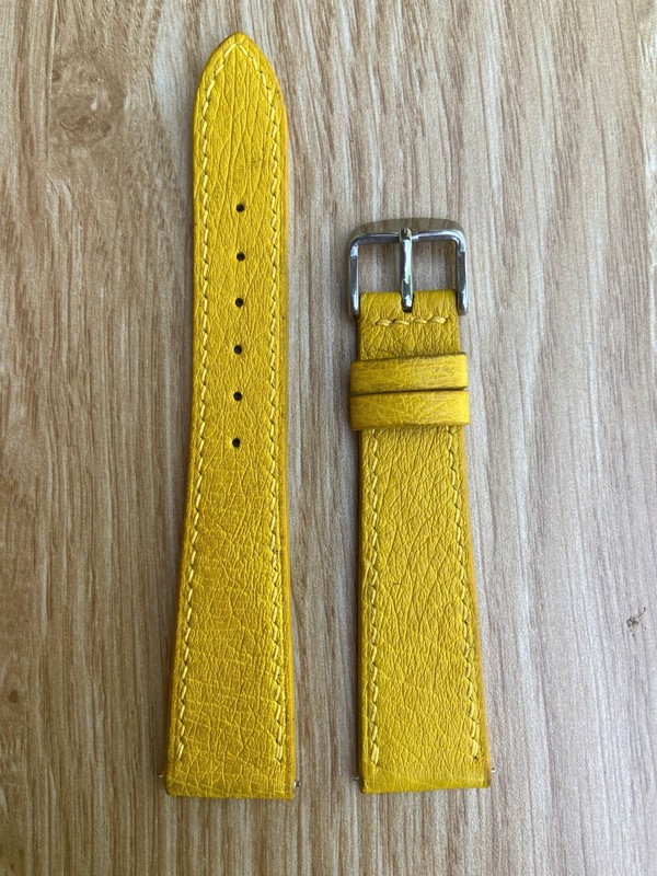 26mm 25 24mm 23 22 21 20 19 18 17 16 15 yellow ostrich leather Watch Strap Band