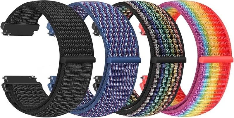 4 Pack Nylon Watch Bands Compatible with Garmin Venu 3/Venu 2/Vivoactive 4, Garm
