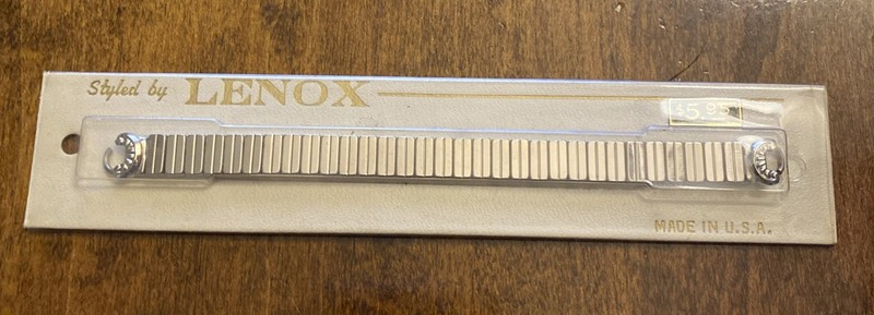 Vintage Lenox Snap-O-Mat 1950’s 9.5mm Stainless Steel Watch Band NOS Unused