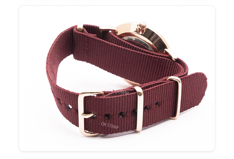 Premium Nylon Quick Release Replacement Watch Bands Rose Gold Buckle 18 20 22 24 gallery
