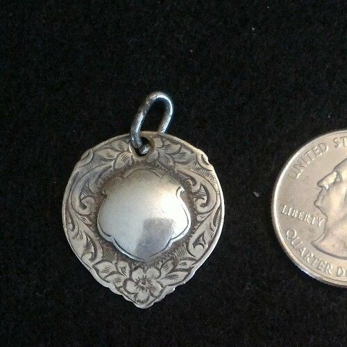 Sterling Silver Fob Vintage 1929 Birmingham Inscribed Rockwell 4.4 g