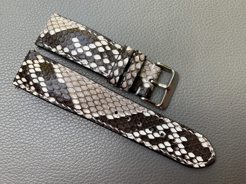 Genuine Python Skin Leather watch strap band 16 18 19 20 21 22 23 24 26mm gallery