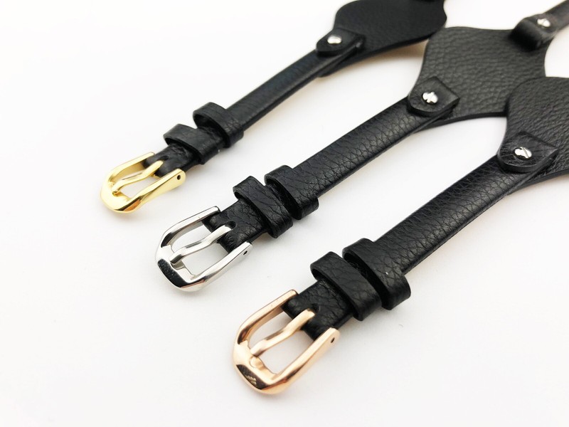 8mm Black Brown Tan Genuine Leather Strap Band fit FOSSIL watches Buckle Clasp