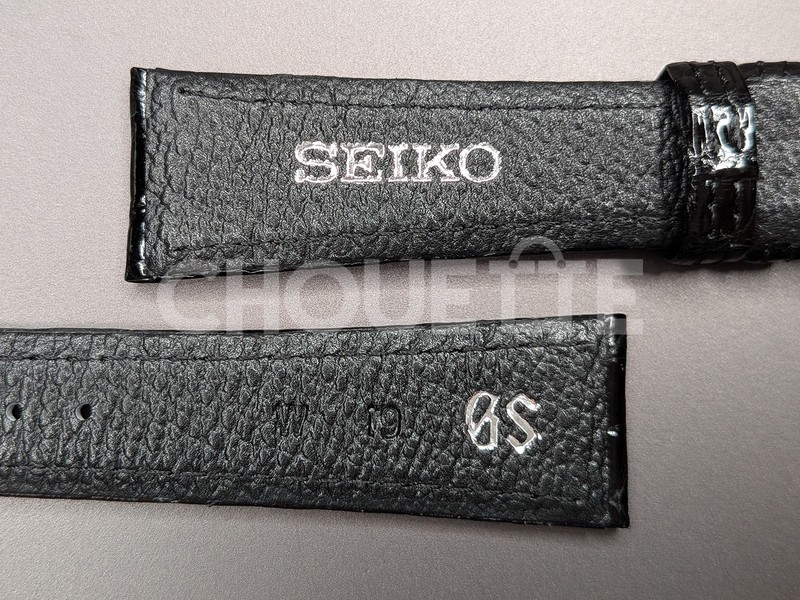 Grand Seiko SBGT019 / 9F83-0AB0 19mm Black Crocodile Leather Band Strap - JAPAN gallery