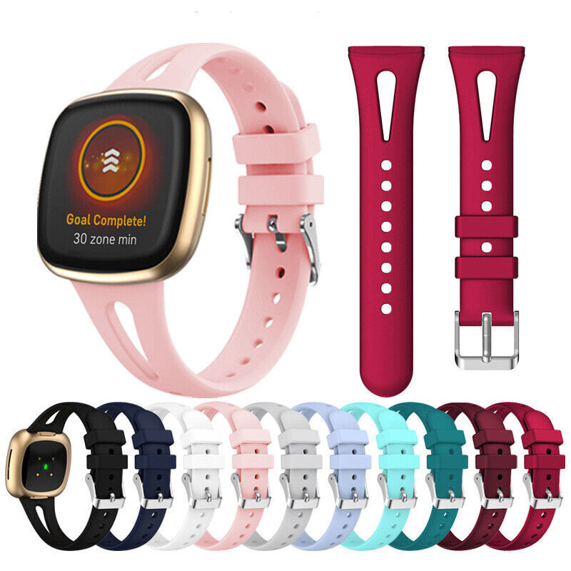For Fitbit Versa 3/4 Sense Slim Silicone Strap Wristband Replacement Watch Band