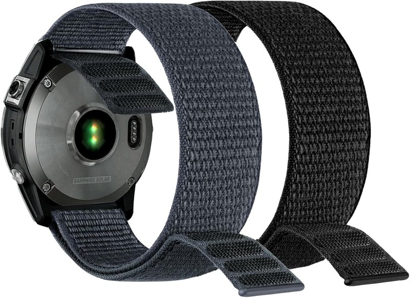 Hook and Loop Quick Dry 26mm Woven Nylon Ultralight Sport Watch Band for Feni... gallery