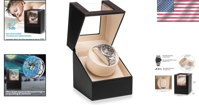 Luxury Single Watch Winder, Quiet Japanese Motor gallery