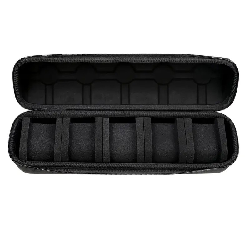 5-Compartment Portable Watch box - With Handle, Flip-Top Lid, and Soft Lining gallery