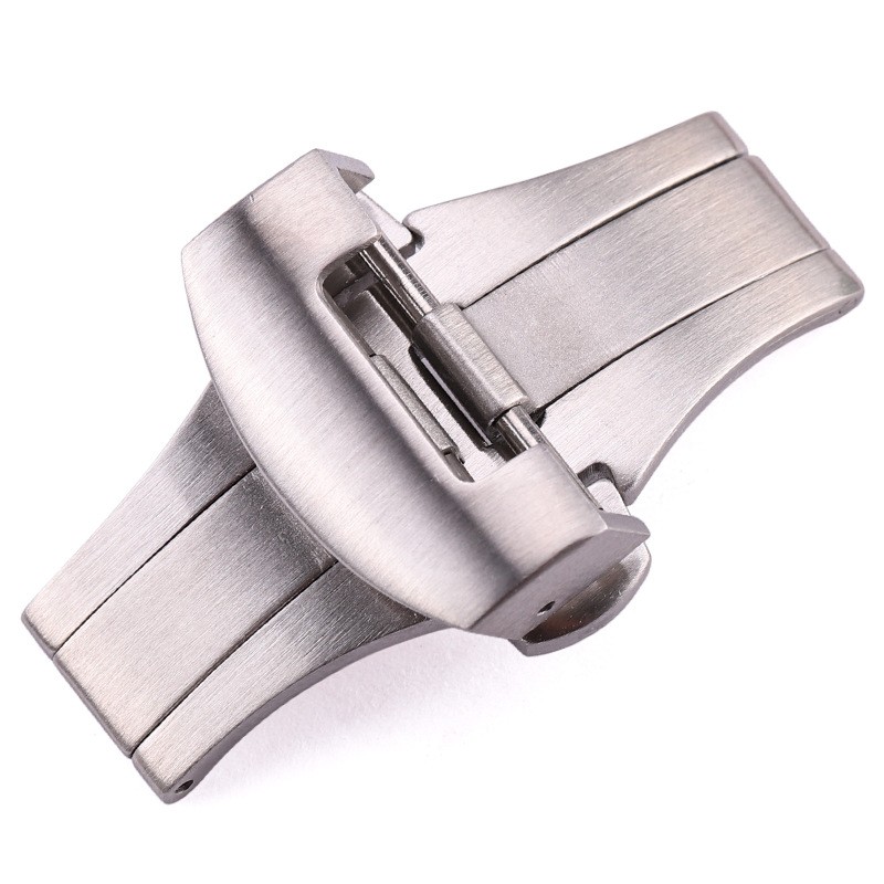 Frosted Solid Stainless Steel Butterfly Buckle Folding Clasp for Panerai 1950